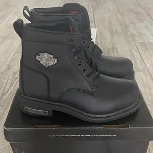 Harley-Davidson Gibson Black Genuine Leather Men Boots Harley Davidson Erkek Gibson Siyah 025M100109-BLACK-DERI main image 4